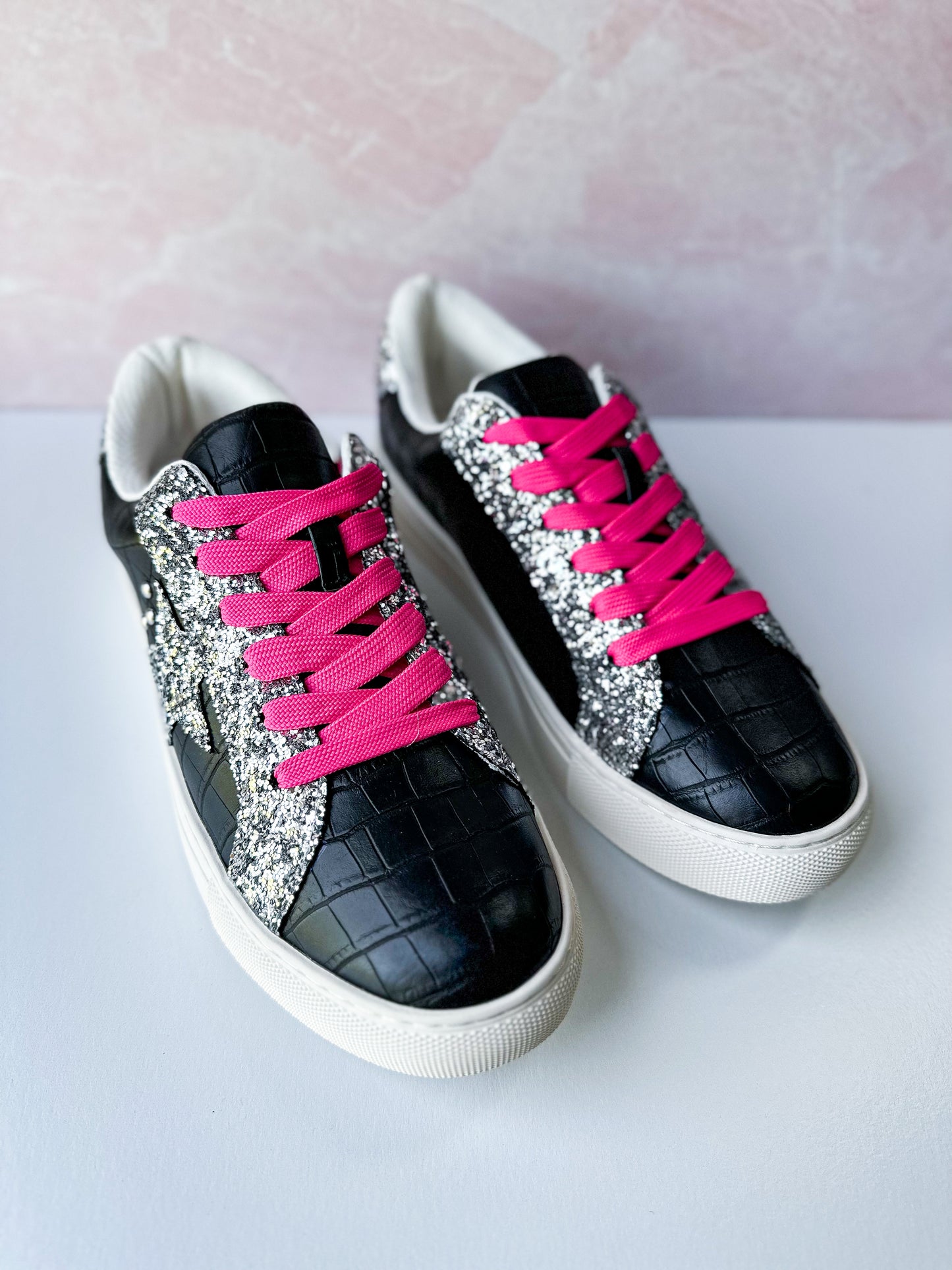 Corky's Supernova Sneaker - Black Croco
