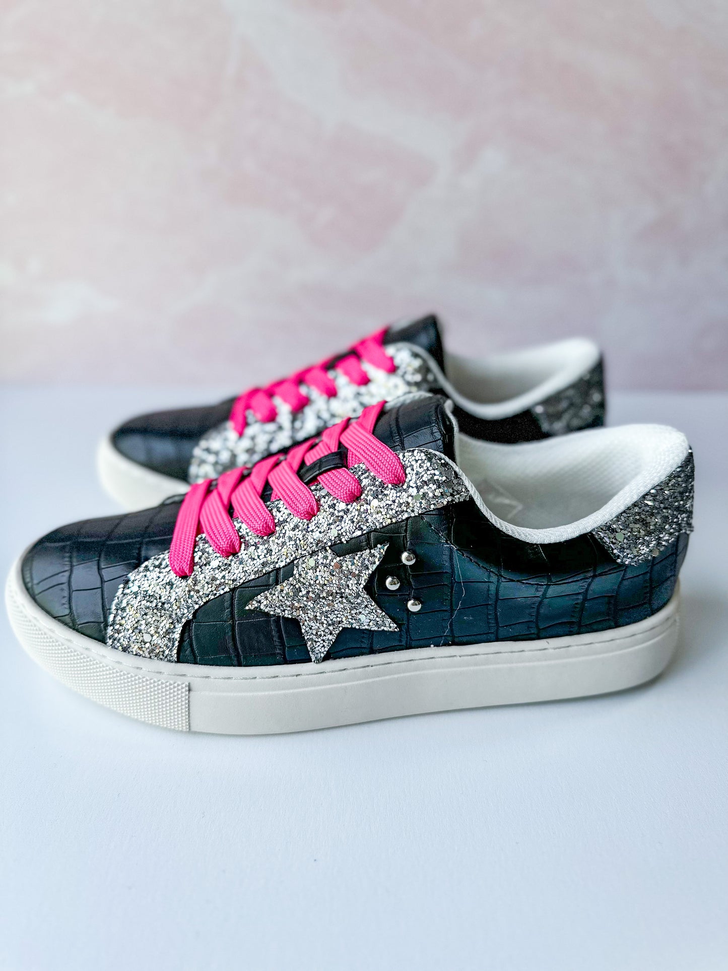 Corky's Supernova Sneaker - Black Croco
