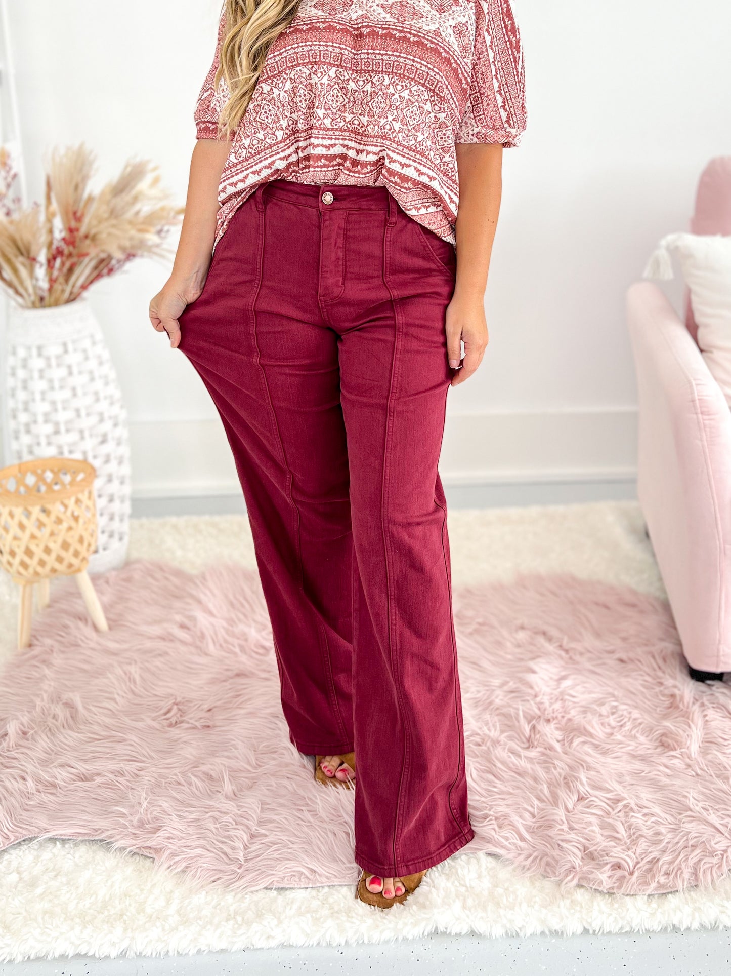 Fine As Wine - Judy Blue Front Seam Straight Jean