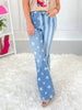 The Stars And Stripes - Judy Blue Bleached Flare Jeans - Final Sale