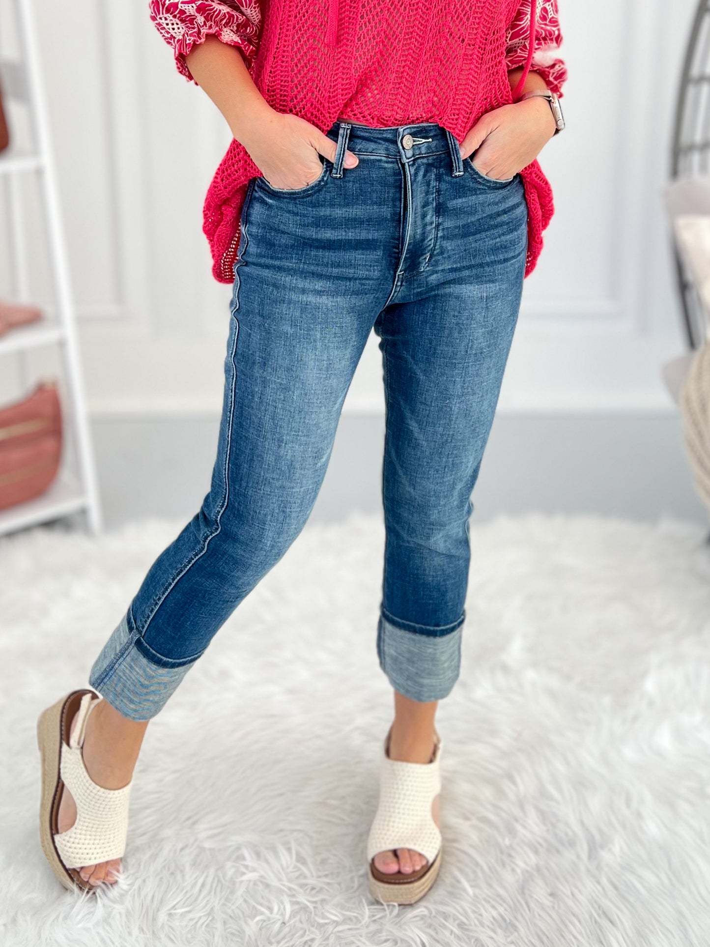 Rise & Shine - Judy Blue Tummy Control Capri - Final Sale