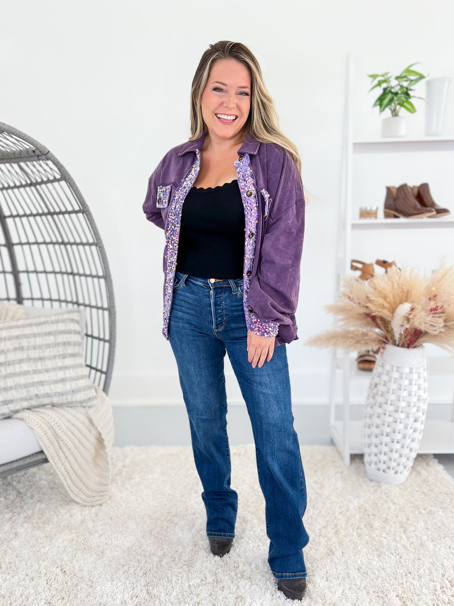 Peek A Boo - Judy Blue Hidden Button-Fly Straight Jeans