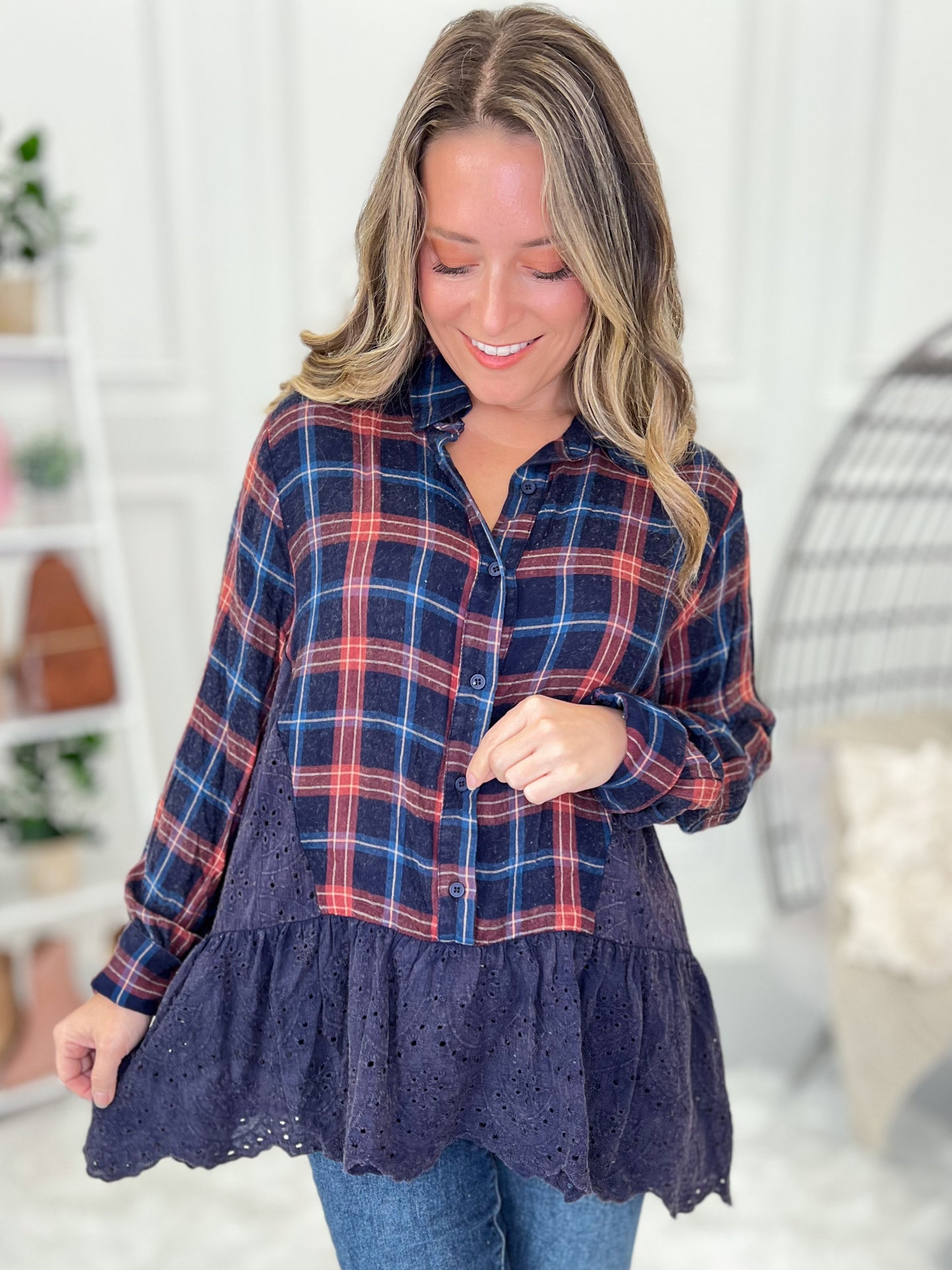 Gladly Plaid Button Up