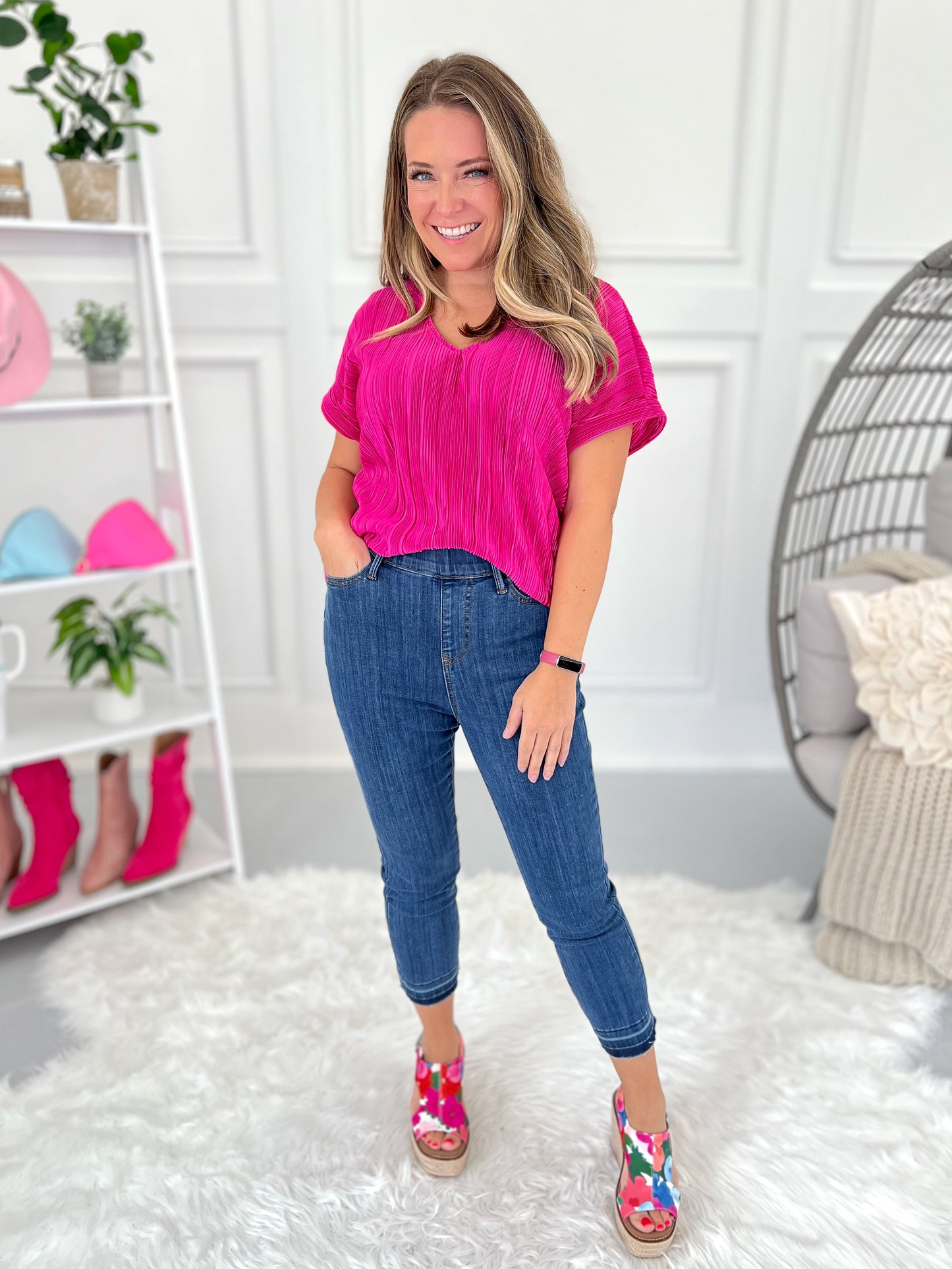 Save The Best For Last - Judy Blue Pull On Denim Capris - Final Sale