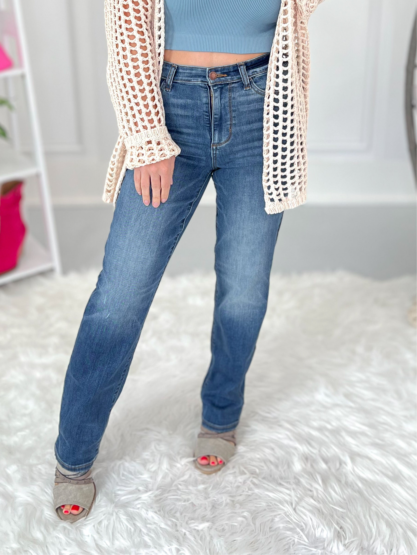 Give It To Me Straight - Judy Blue Non Distressed Straight Leg Jean