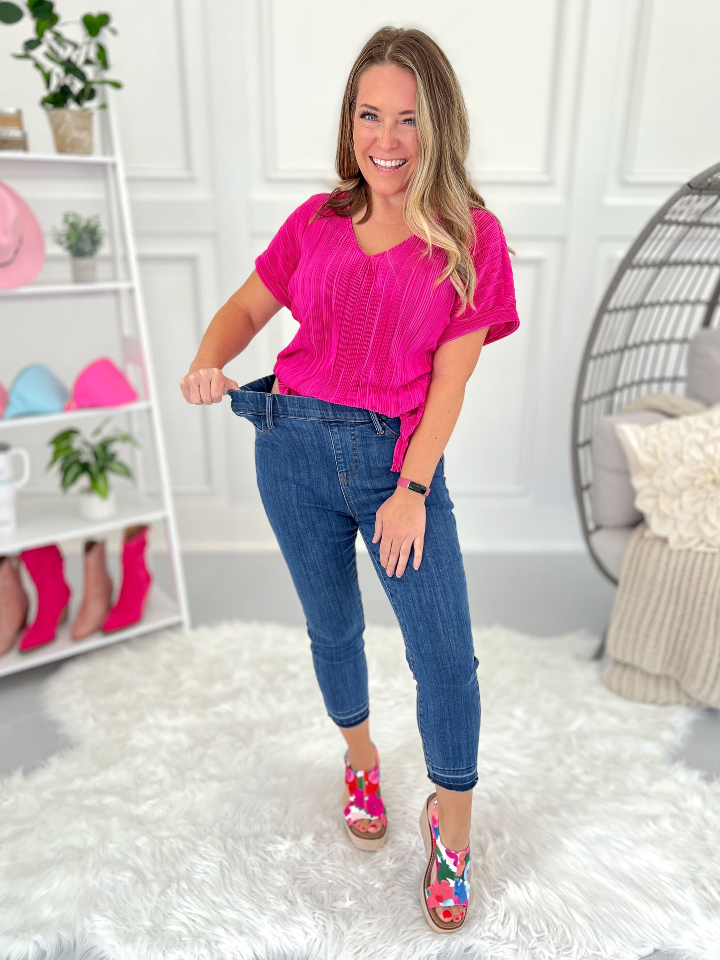 Save The Best For Last - Judy Blue Pull On Denim Capris - Final Sale