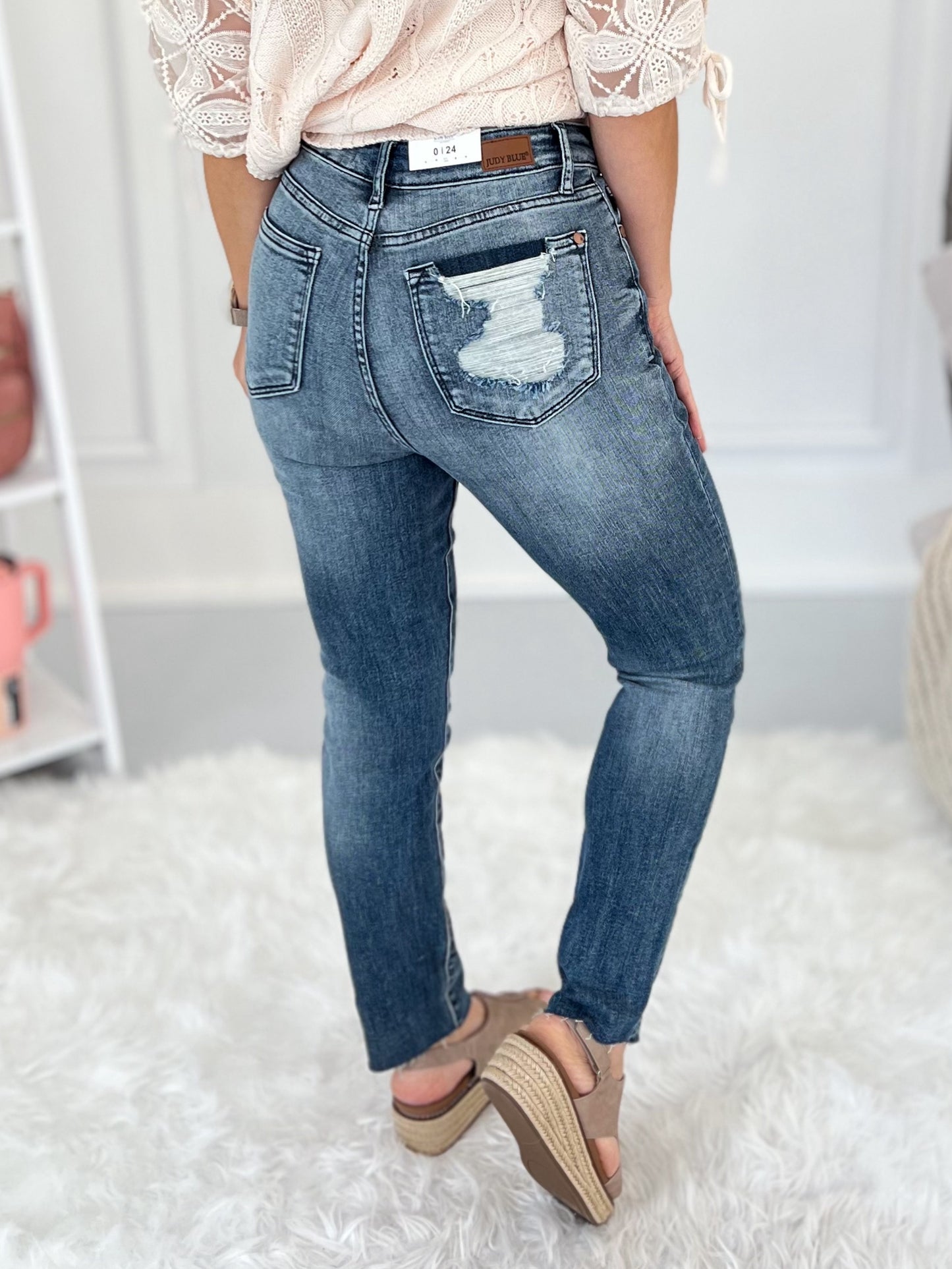Summer Love - Judy Blue Hybrid Cropped Jeans