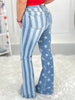 The Stars And Stripes - Judy Blue Bleached Flare Jeans - Final Sale