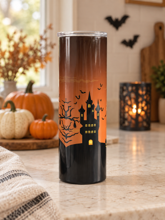 Haunted House Halloween Tumbler