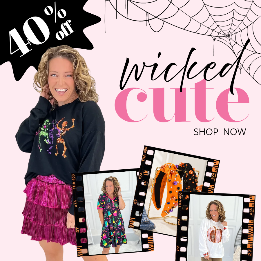 Shop our wicked cute Halloween collection with clothing, accessories and treats all at 40% off. No code needed