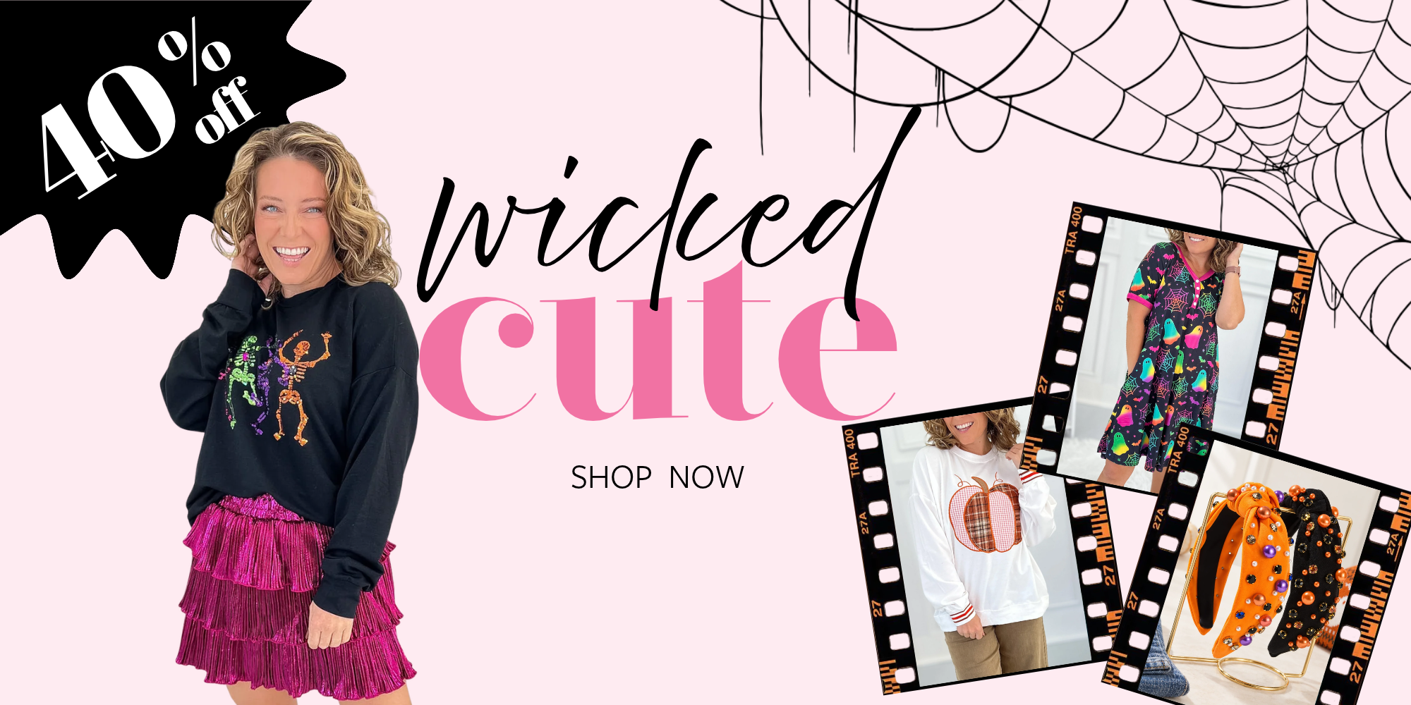 Shop our wicked cute Halloween collection with clothing, accessories and treats all at 40% off. No code needed