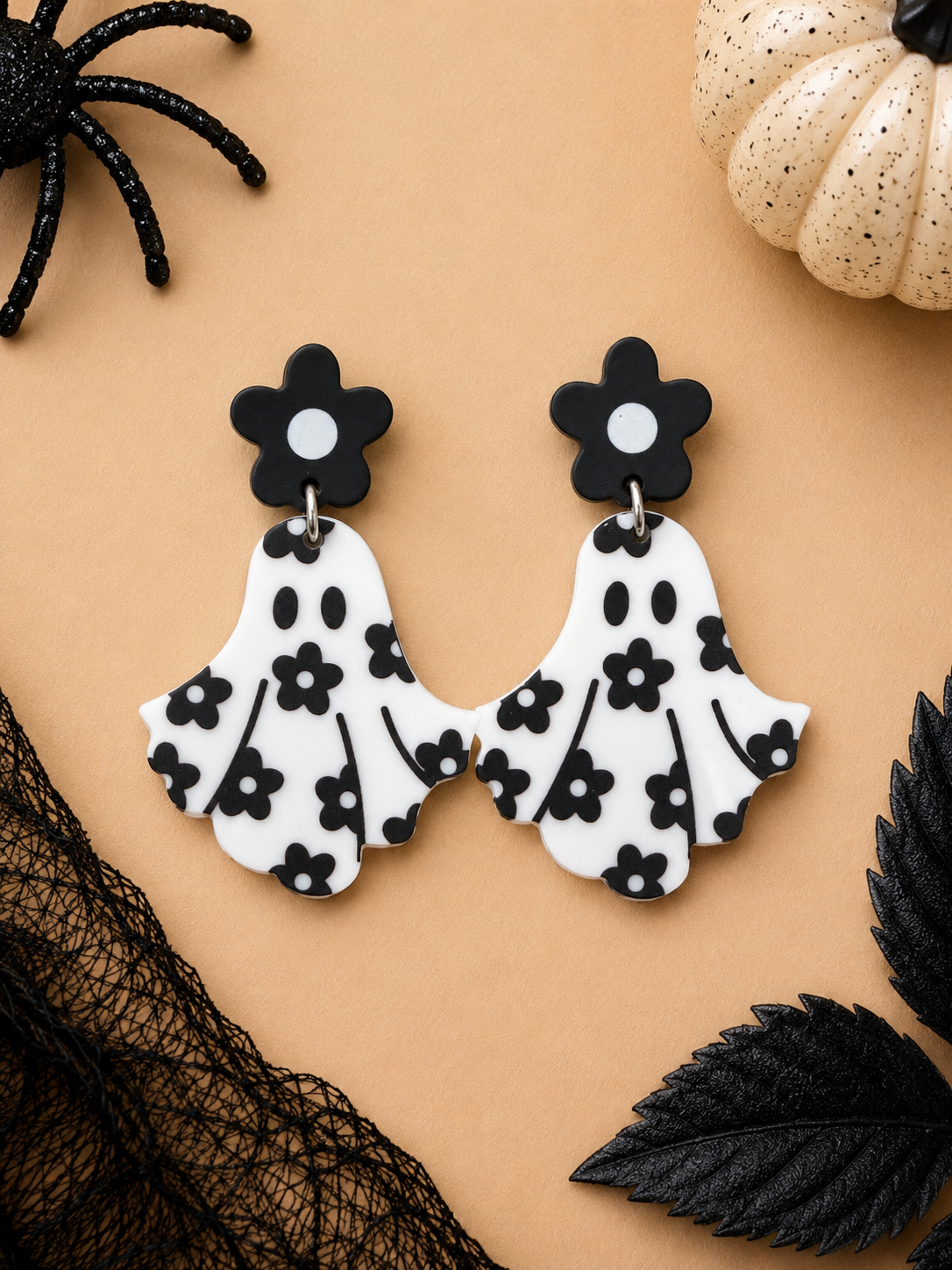 Flower Ghost Post Earrings