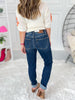 It's A Date - Judy Blue Mild Distressed Slim Jeans - Final Sale