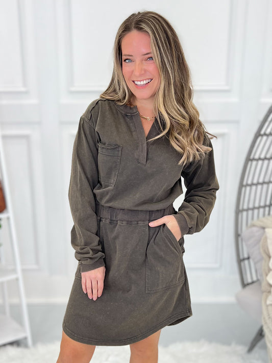 Watch Me Work Utility Dress