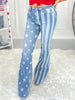 The Stars And Stripes - Judy Blue Bleached Flare Jeans - Final Sale