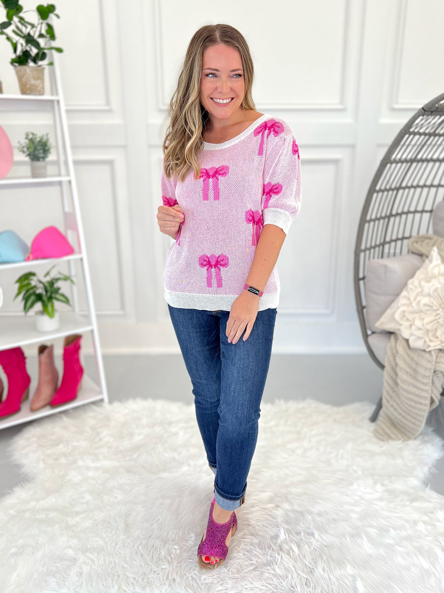 Put A Bow On It Knit Top - Final Sale
