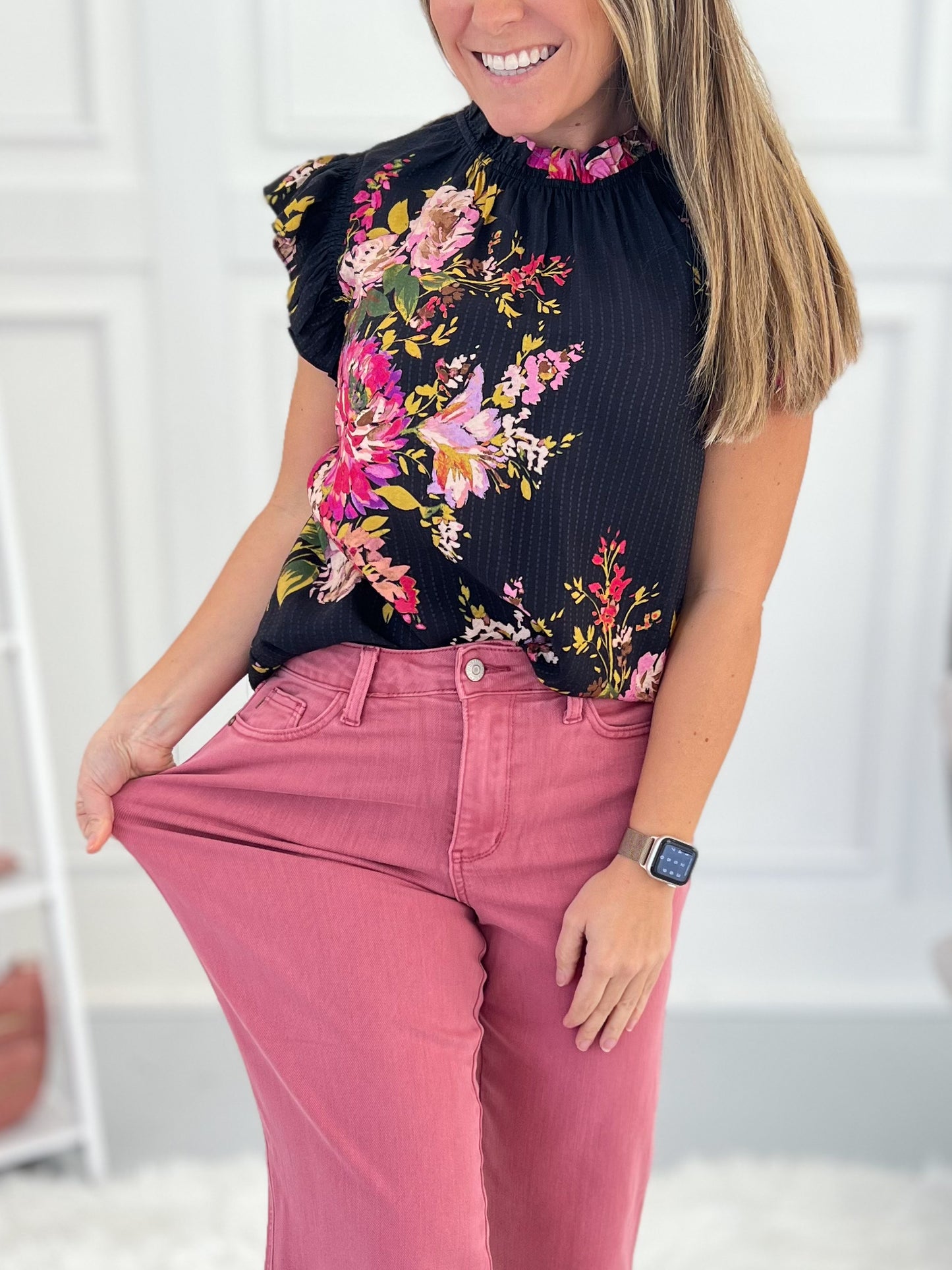 Blushing Blues - Judy Blue Cropped Wide Leg Jean