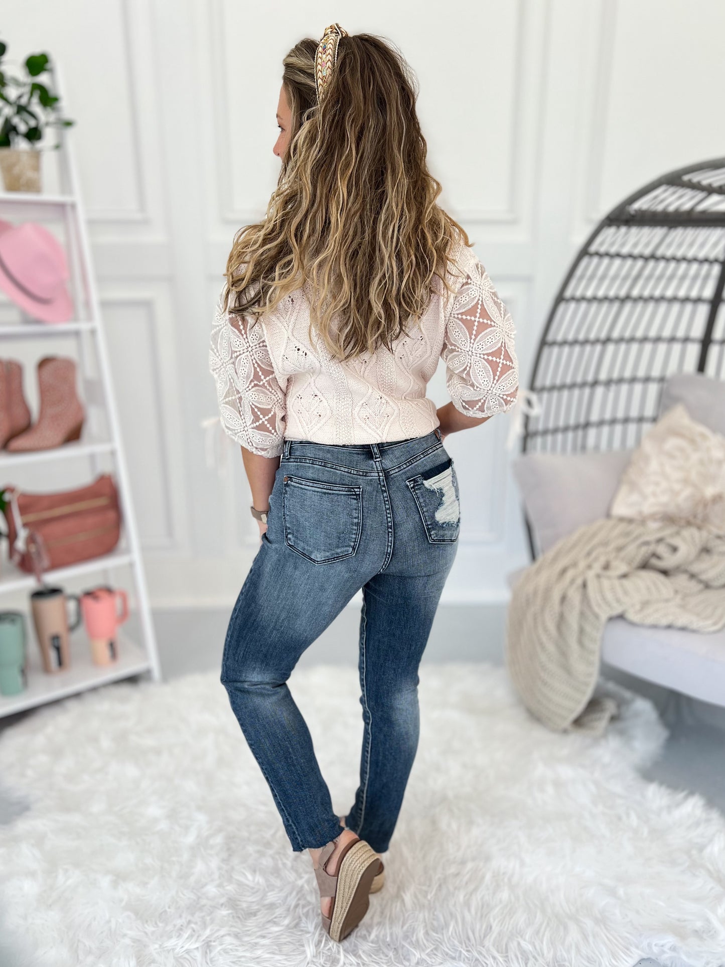 Summer Love - Judy Blue Hybrid Cropped Jeans