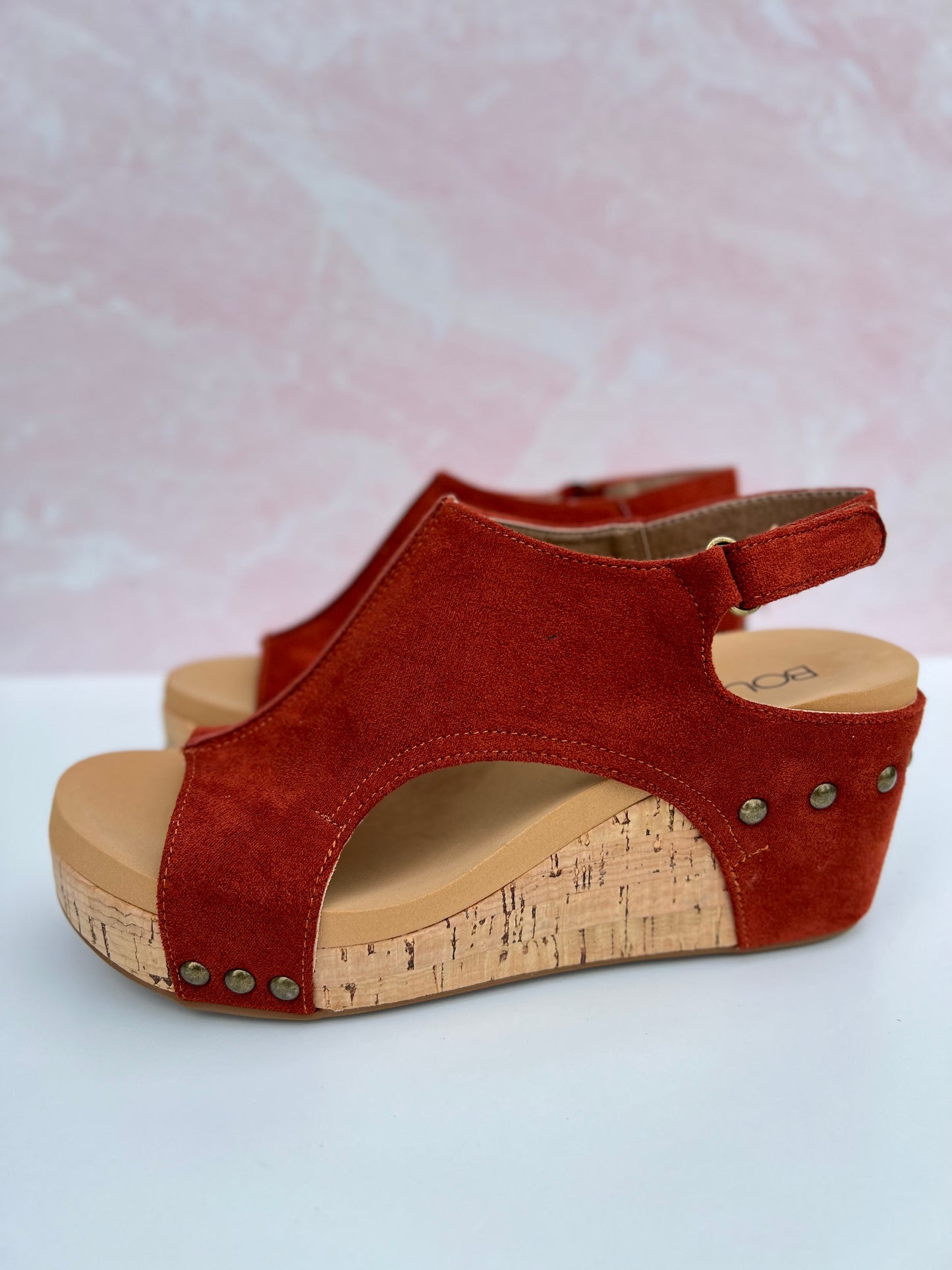 Corky's Carley Wedge - Rust Suede