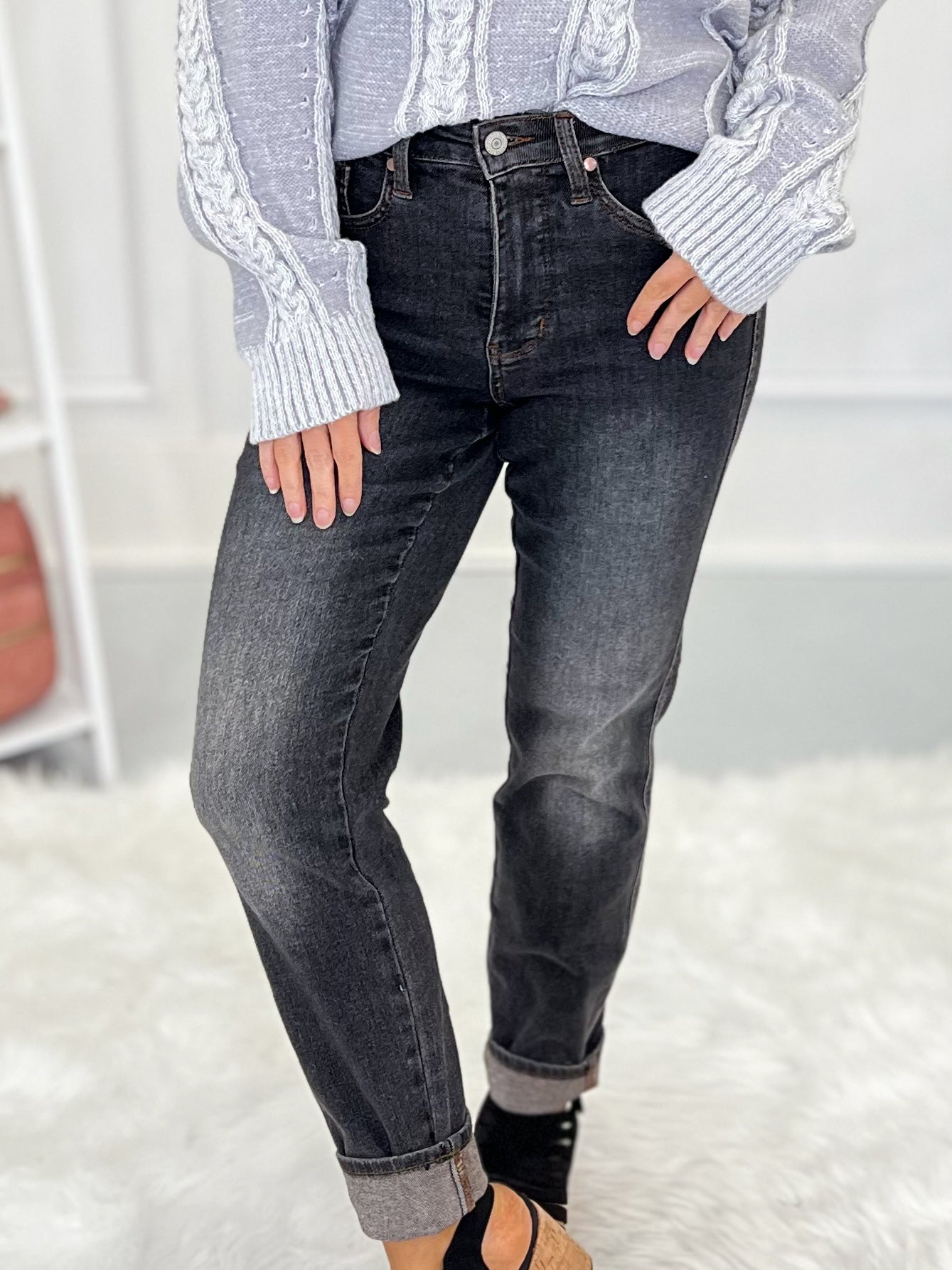 Midnight Memories - Judy Blue Tummy Control Slim Fit Black Jean