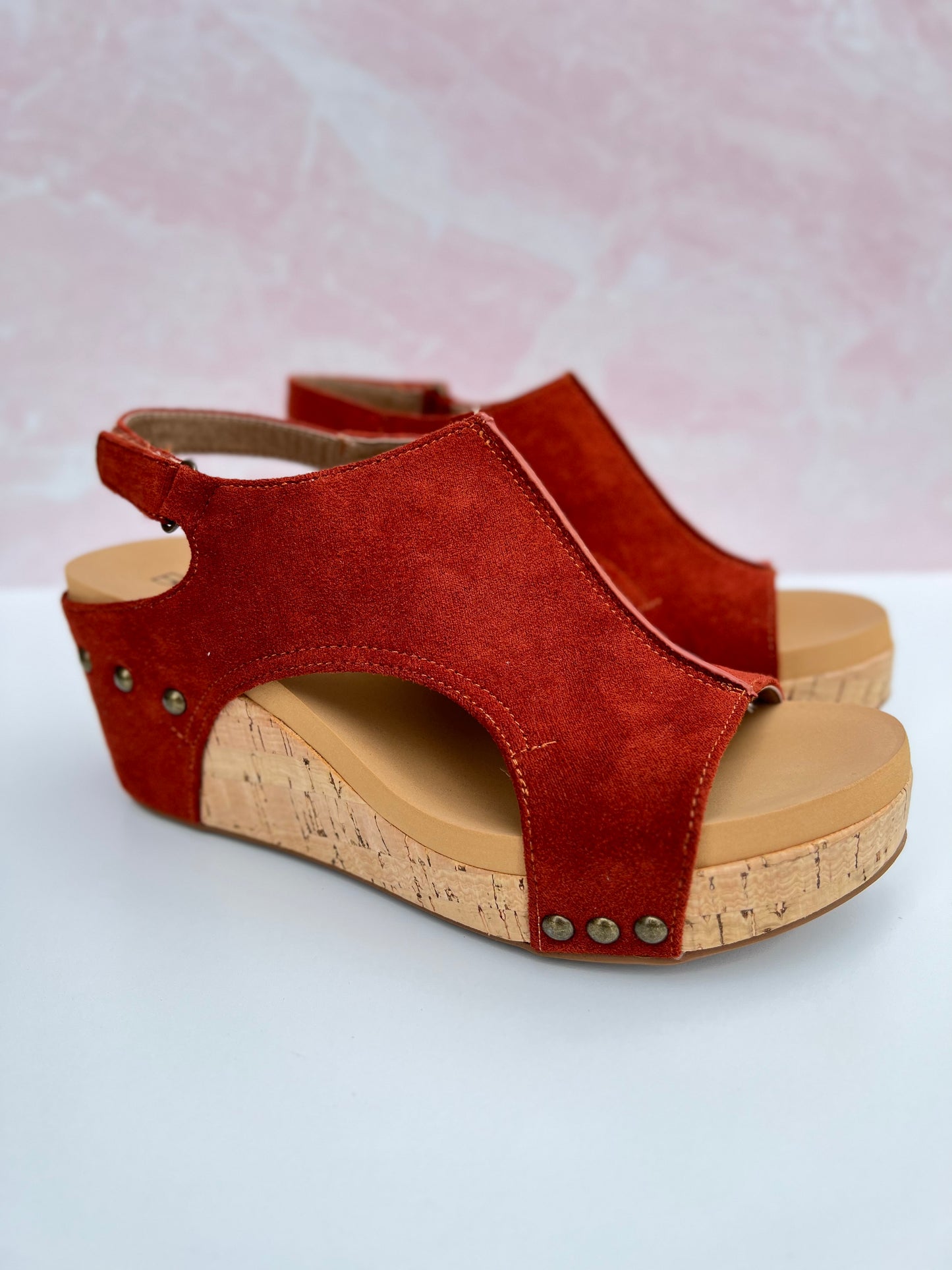 Corky's Carley Wedge - Rust Suede