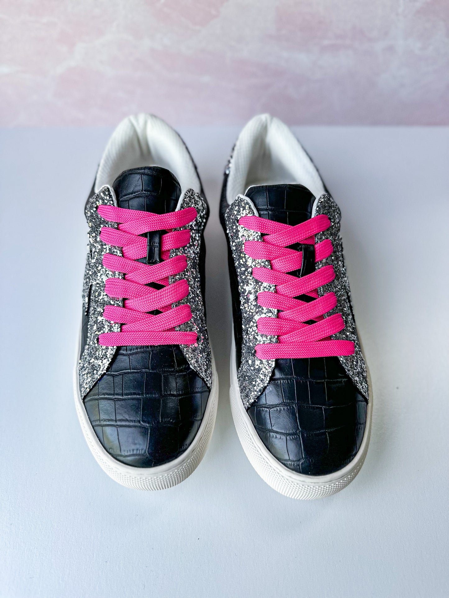 Corky's Supernova Sneaker - Black Croco
