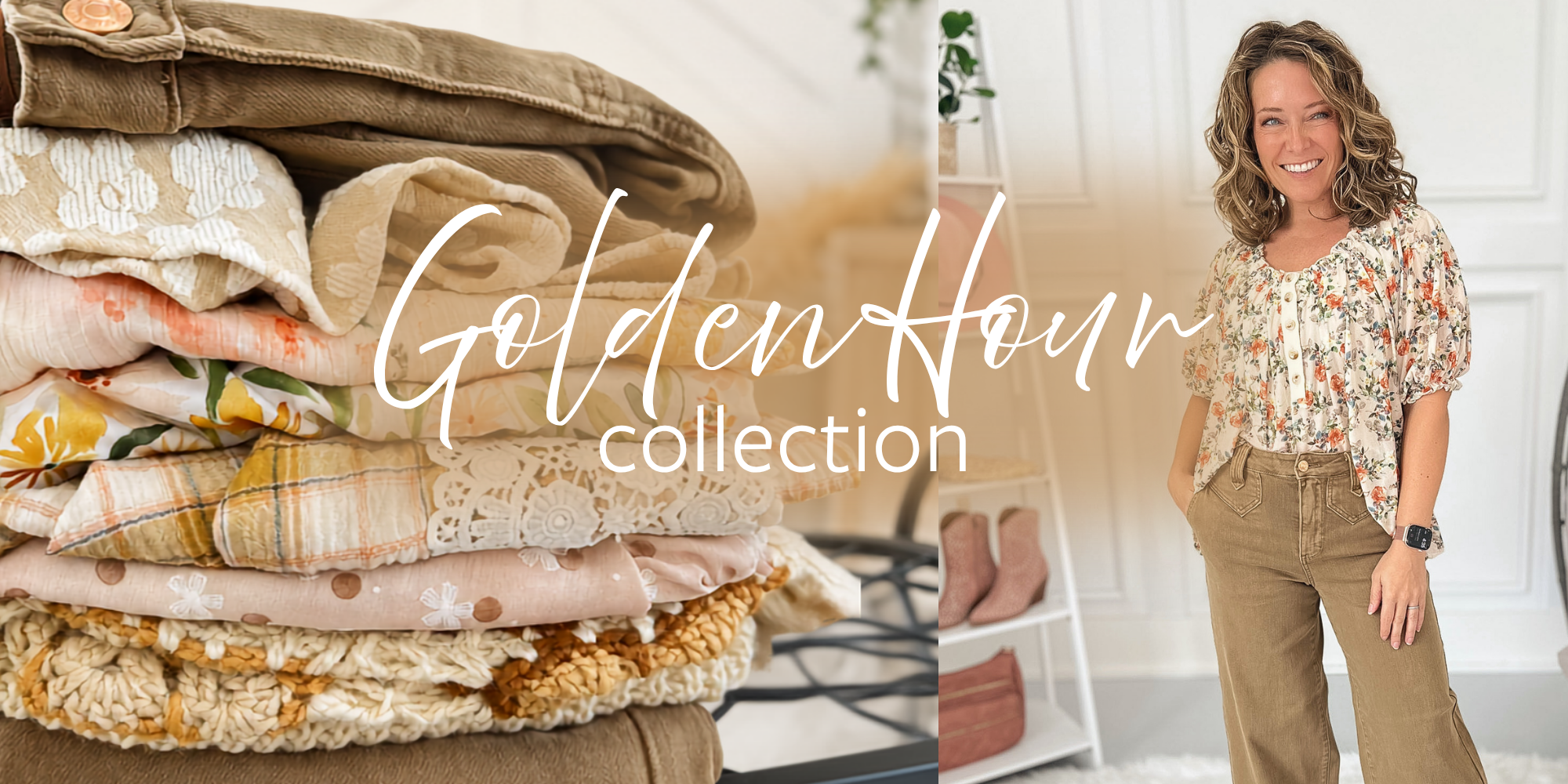 Shop the golden hour collection for tops, denim and more. Perfect for fall transitional looks