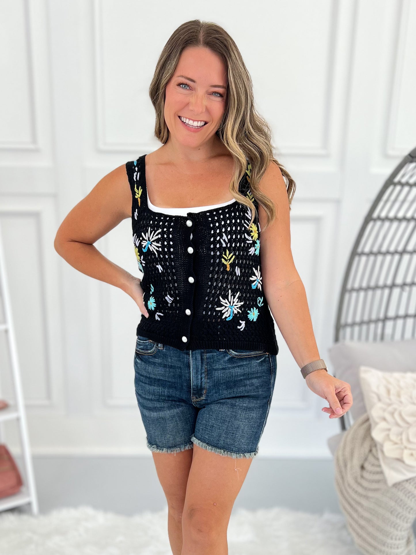 Sun Is Shining - Judy Blue Tummy Control Shield Pocket Shorts - Final Sale