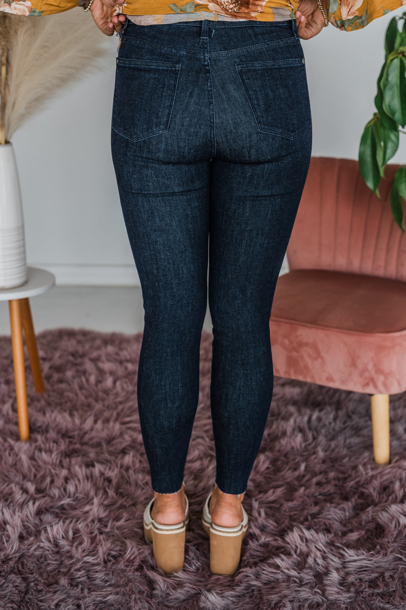 Dancing In The Dark - Judy Blue Tummy Control Raw Hem Skinny Jean