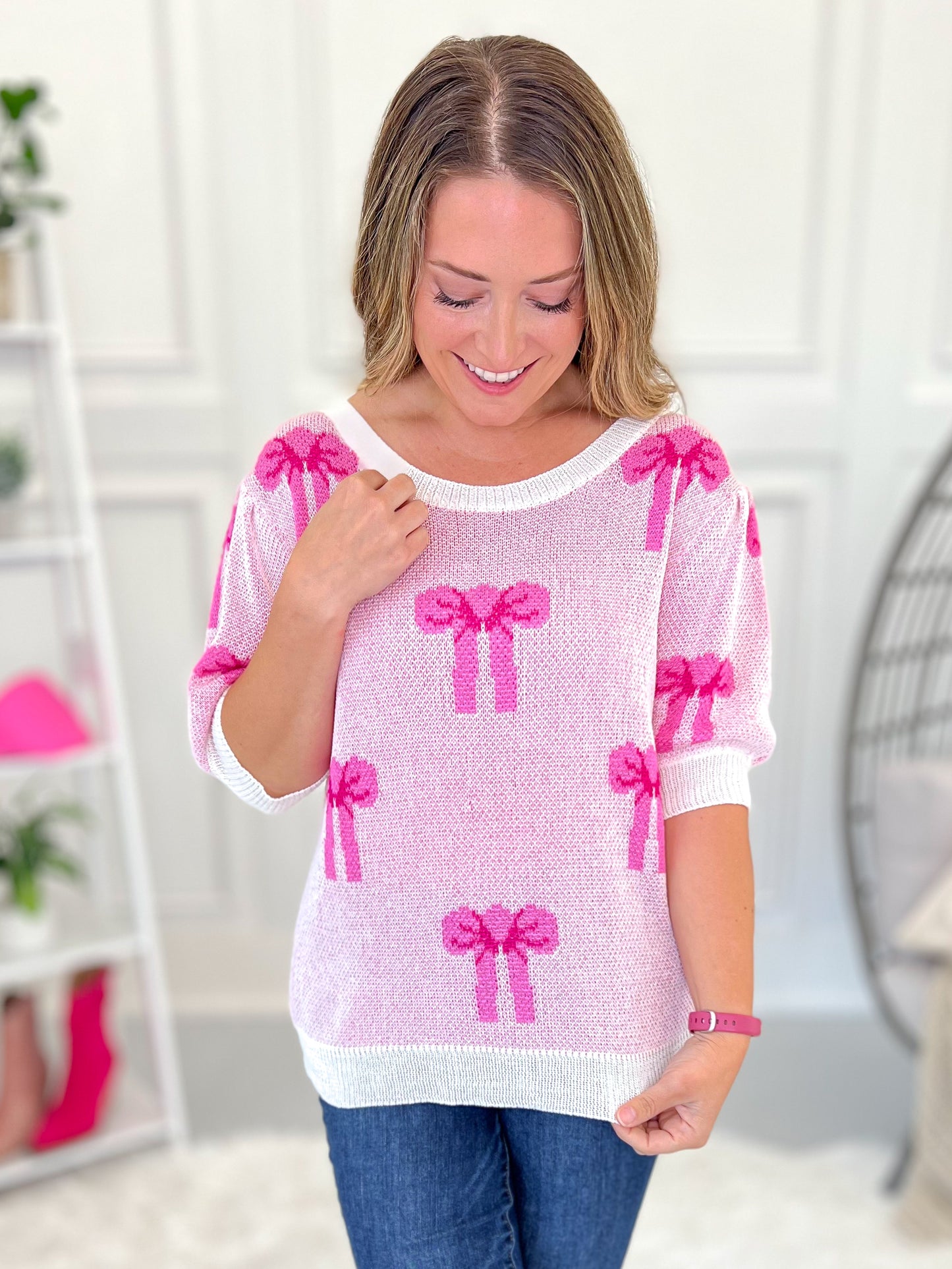 Put A Bow On It Knit Top - Final Sale