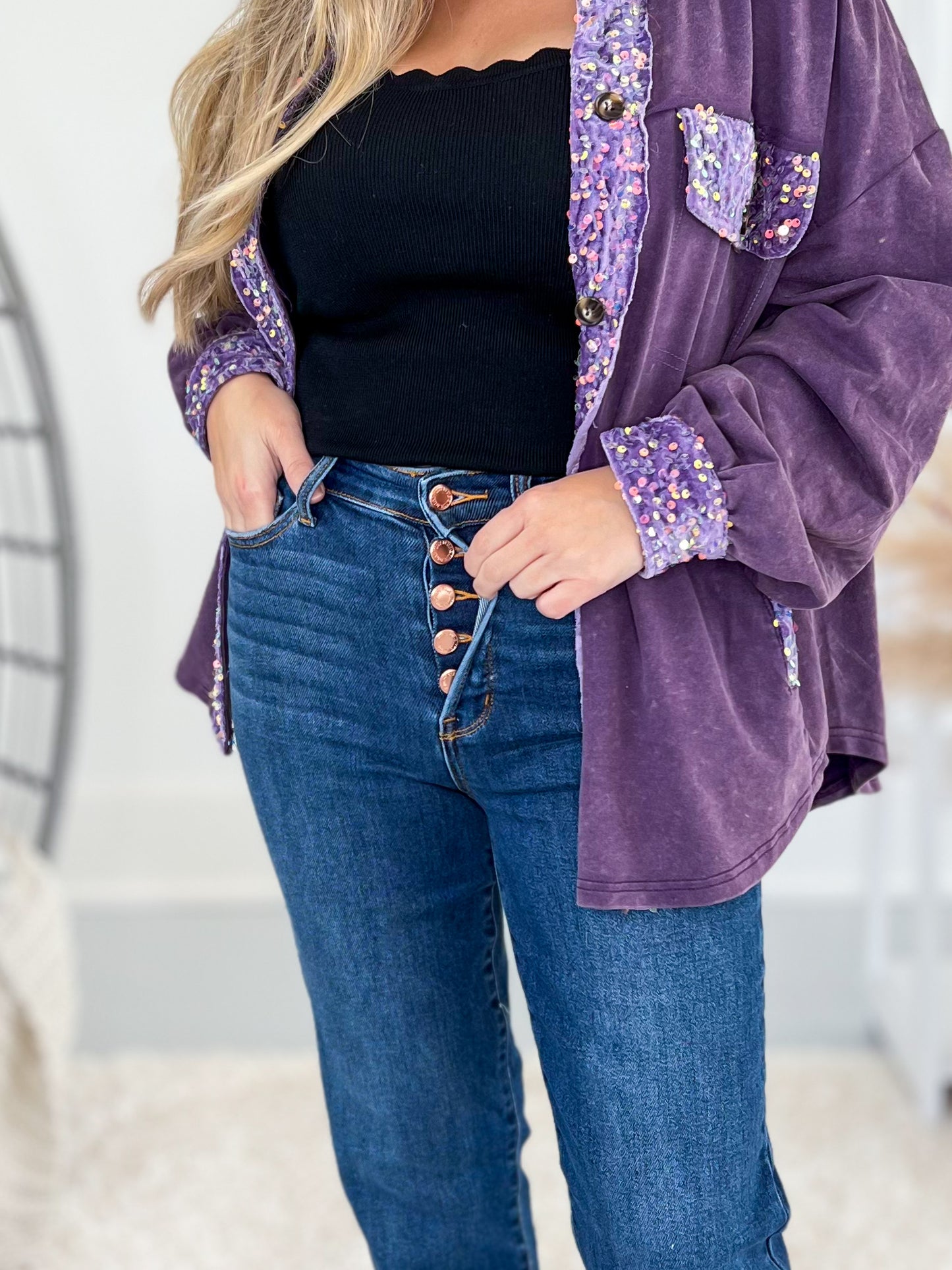 Peek A Boo - Judy Blue Hidden Button-Fly Straight Jeans