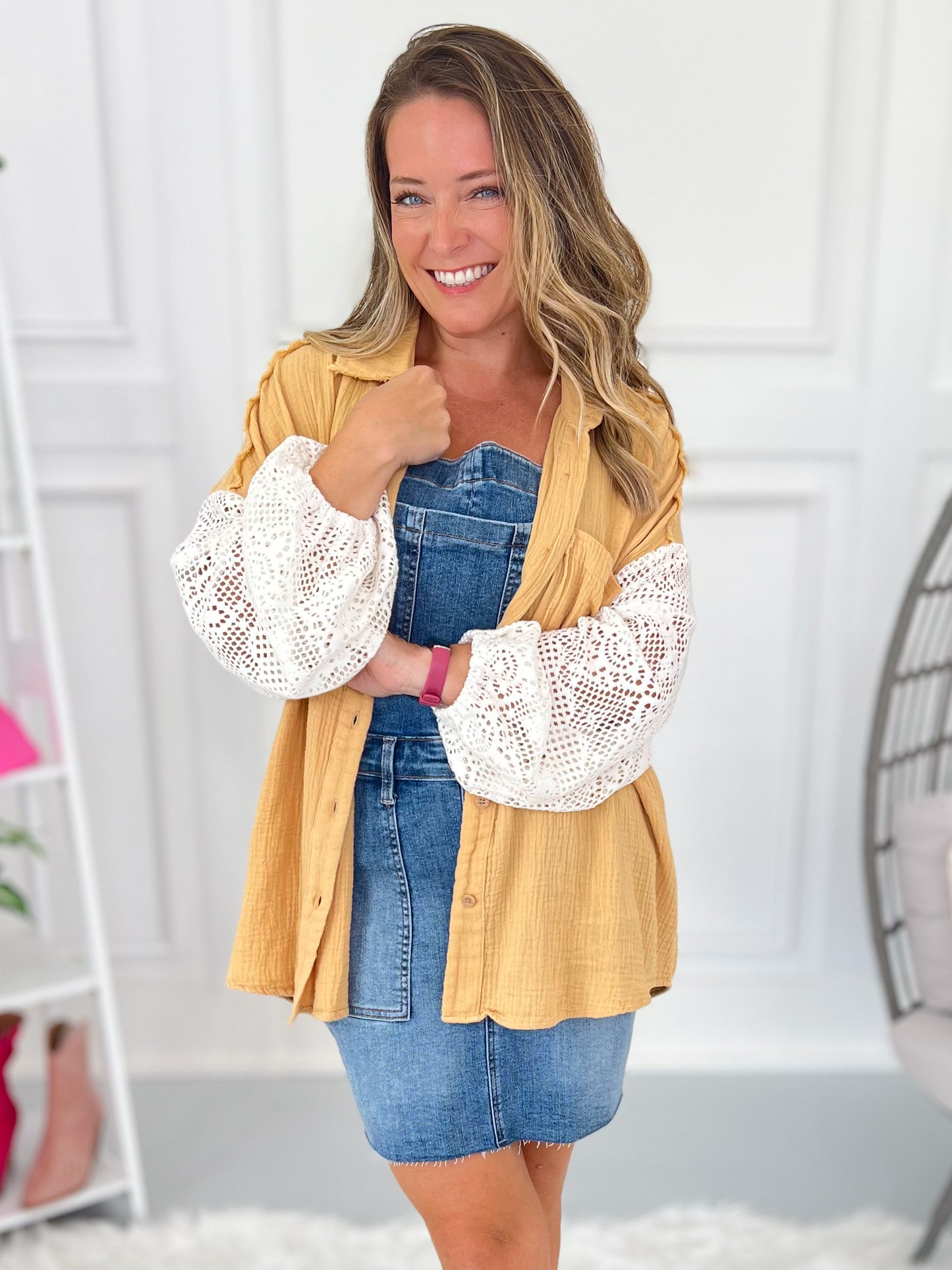 Making My Rounds Button Up Top  - Final Sale