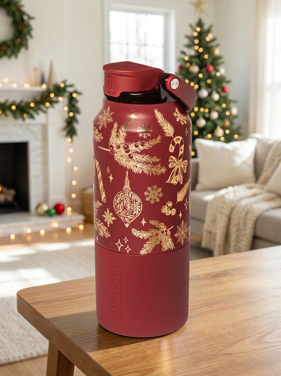 35oz Brumate Rise Water Bottle - Merry Merlot