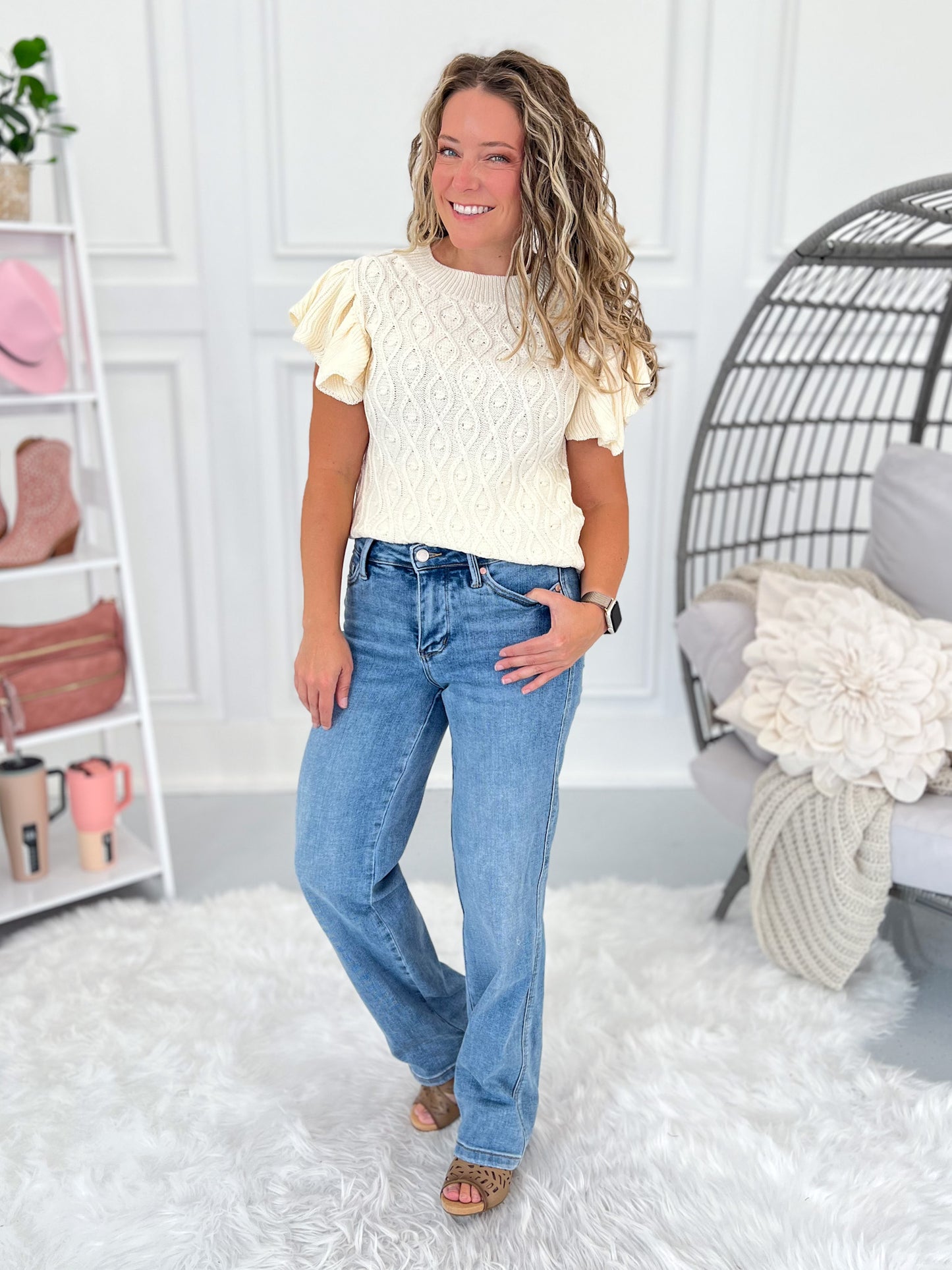 My Main Squeeze - Judy Blue Tummy Control Straight Leg Jeans