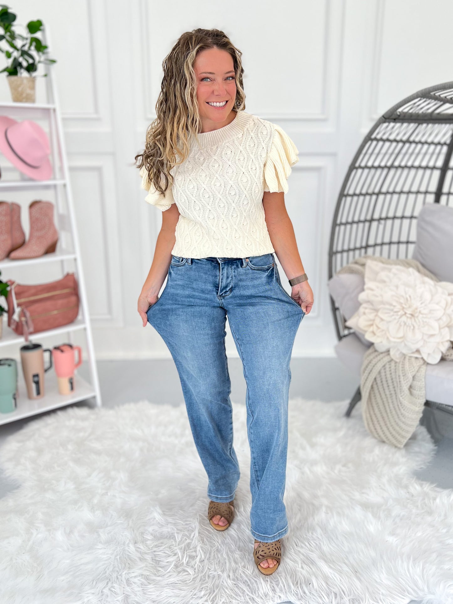 My Main Squeeze - Judy Blue Tummy Control Straight Leg Jeans