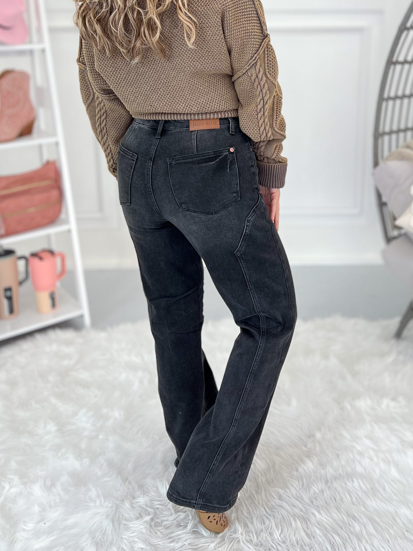 Night Rider - Judy Blue Western Detail Straight Leg Jean