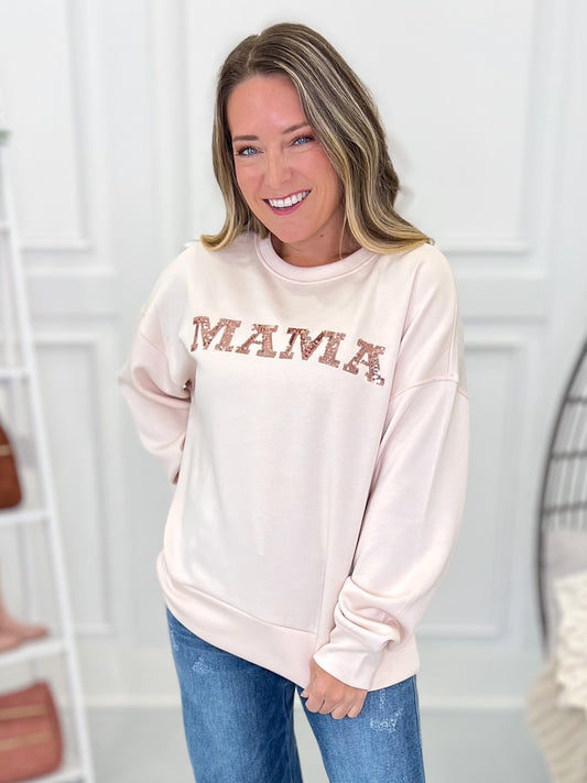 Sequin Mama Crewneck Sweatshirt - Final Sale