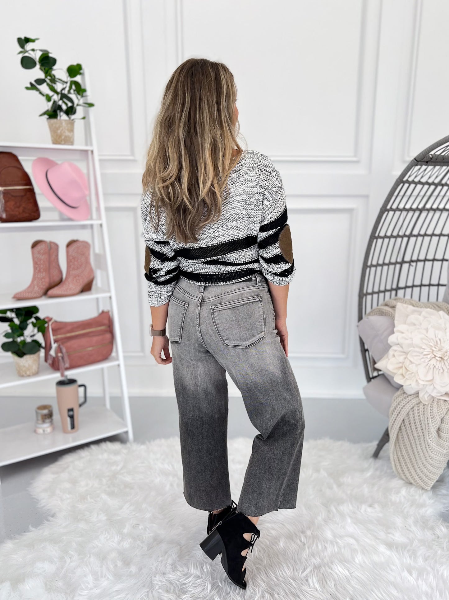Grey Area - Judy Blue Vintage Crop Wide Leg Jean