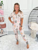 Crazy Soft Pajama Jogger Set - Floral Pumpkin