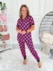 Crazy Soft Pajama Jogger Set - Pink Checker