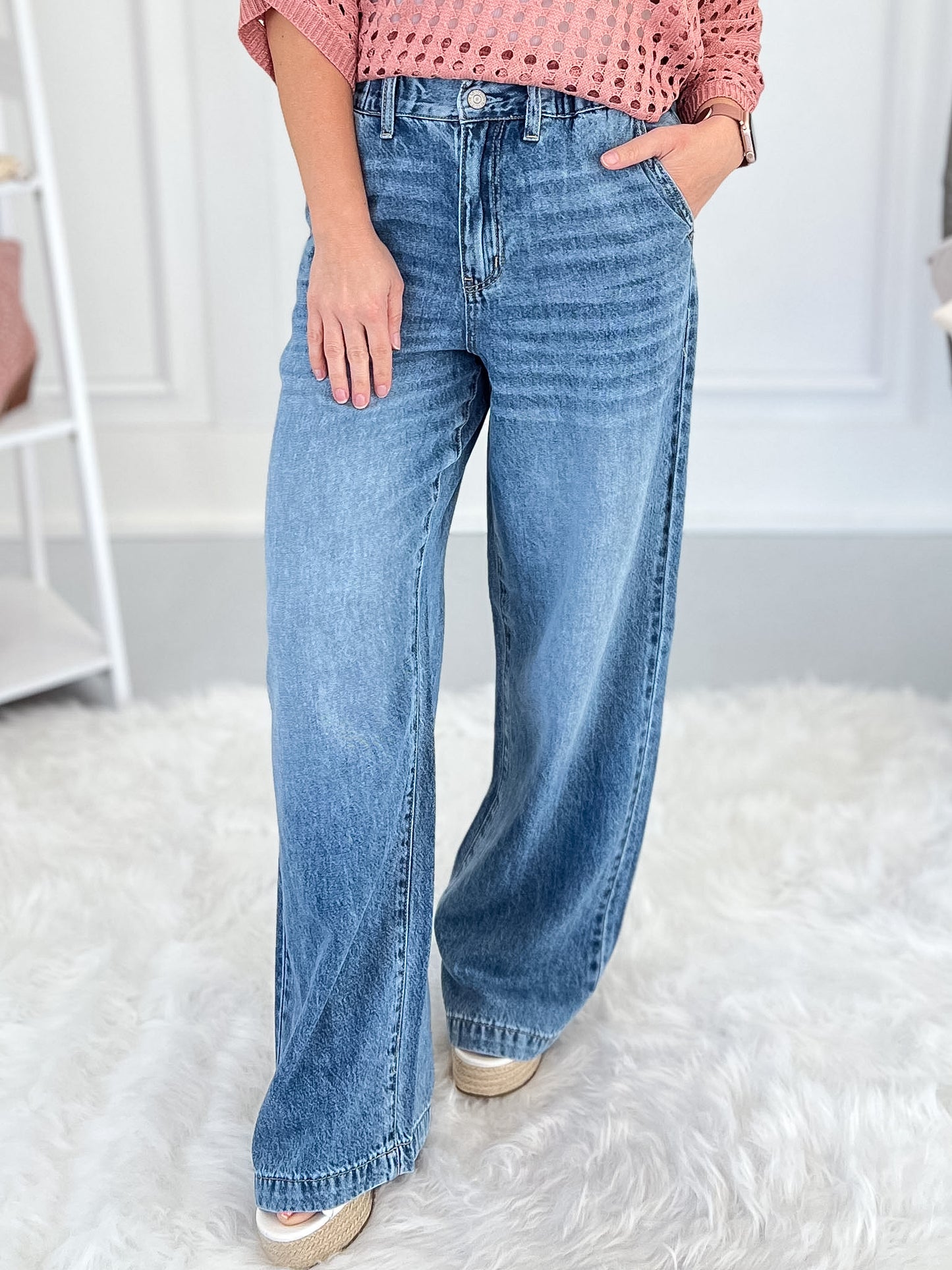 Rhythm And Flow- Judy Blue Featherweight Baggy Elastic Waist Jean