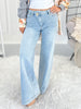 Cross My Heart - Judy Blue Criss Cross Waist Retro Wide Leg Jean