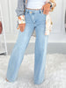 Cross My Heart - Judy Blue Criss Cross Waist Retro Wide Leg Jean