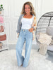Cross My Heart - Judy Blue Criss Cross Waist Retro Wide Leg Jean