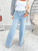 Cross My Heart - Judy Blue Criss Cross Waist Retro Wide Leg Jean