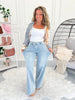 Cross My Heart - Judy Blue Criss Cross Waist Retro Wide Leg Jean