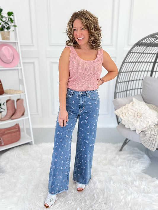 Cherry On Top - Stretch Twill Jeans