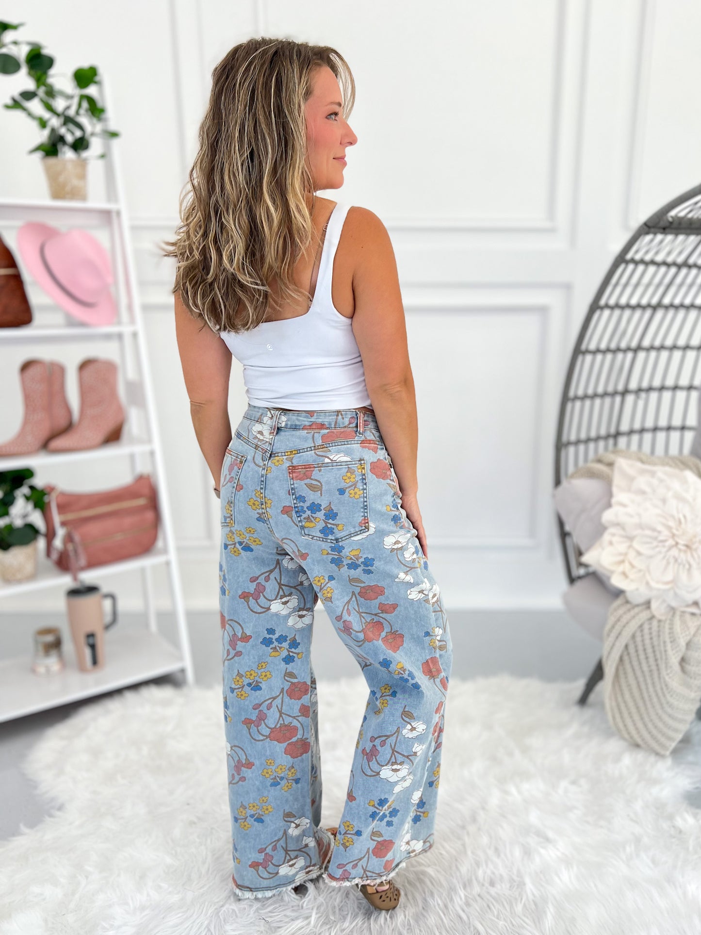 Blossomed Love Floral Jeans
