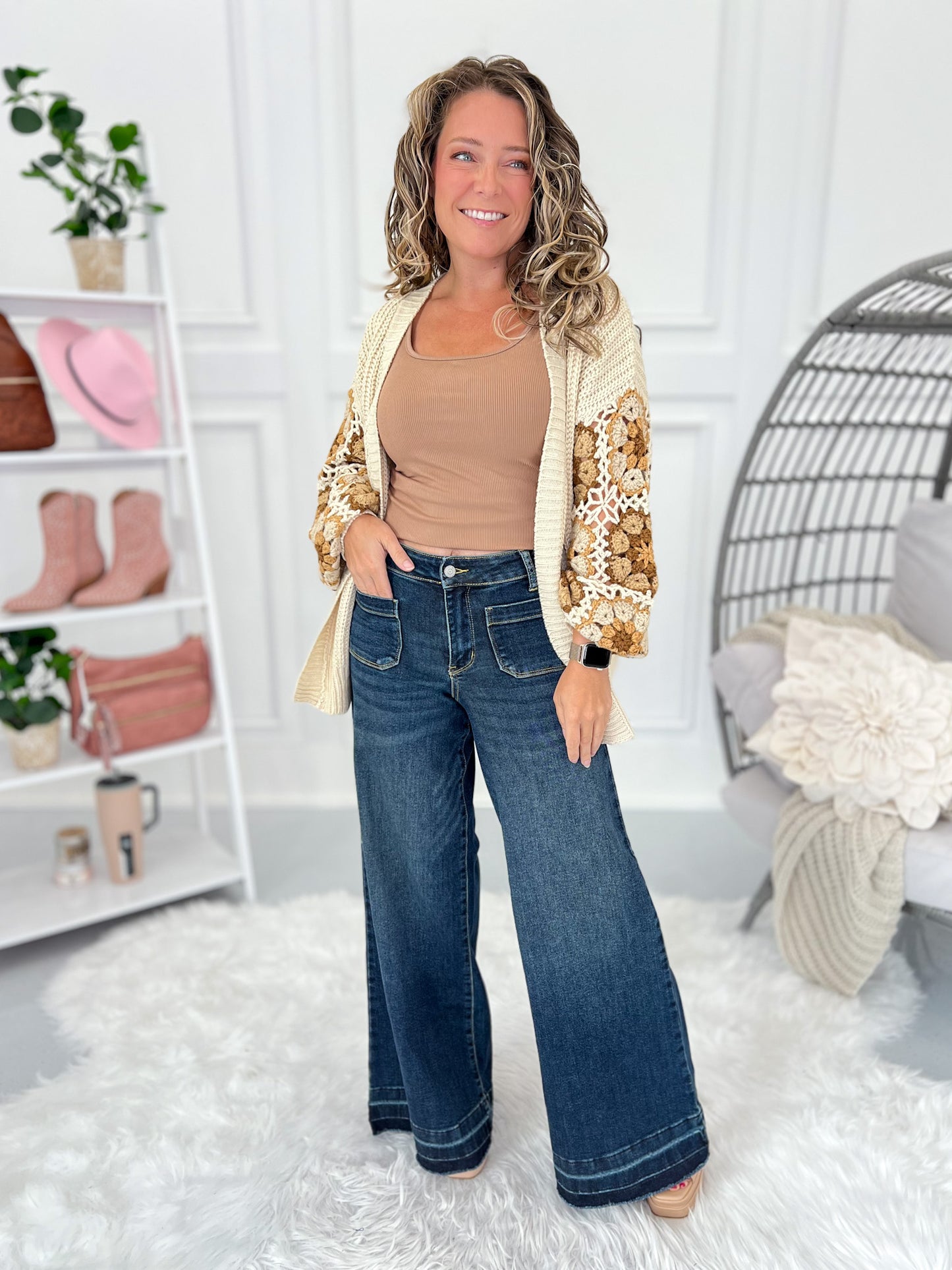 Boogie Nights - Judy Blue Palazzo Jean with Patch Pockets