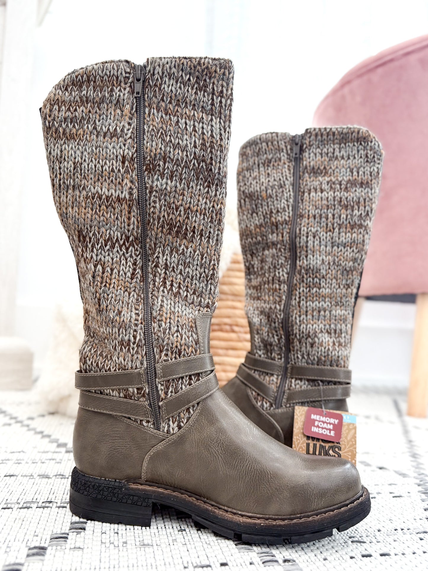 Muk Luks Logger Alberta Boot - Grey